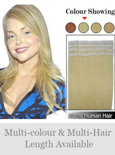 Blonde Straight Sleek Hair Extensions For Short Thinning Hair