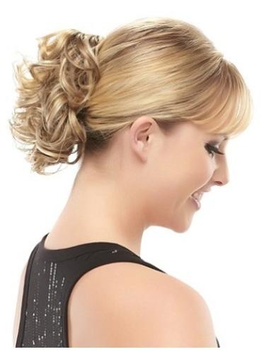 Synthetic Short Curly Style Hairpieces And Half Wigs
