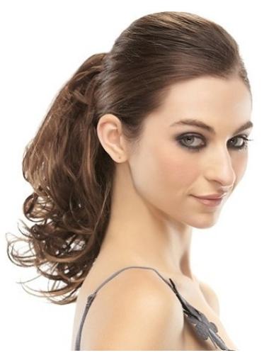 Brown Curly Synthetic Discount Ponytails