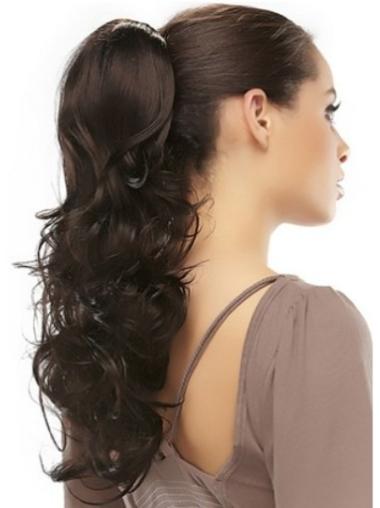 Brown Wavy Synthetic Natural Ponytails