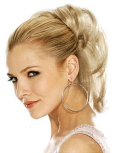 Straight High Quality Blonde Synthetic Hairpieces And Wigs