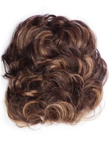 Short Curly Auburn Top Clip In Hair Extensions Wigs