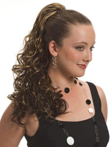 Curly Synthetic 18 Inches Suitable Ponytails