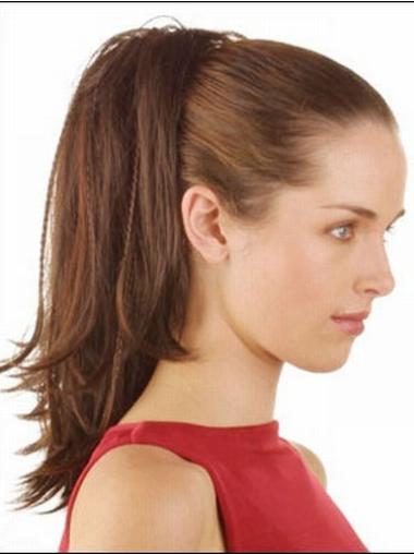 Brown Straight Synthetic Online Ponytails
