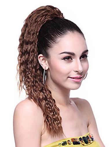 Brown Wavy Synthetic Convenient Ponytails