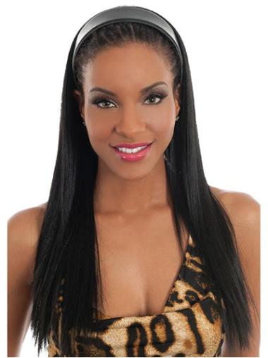 Online Straight 22 Inches Hair Falls & Half Wigs For Black Hair