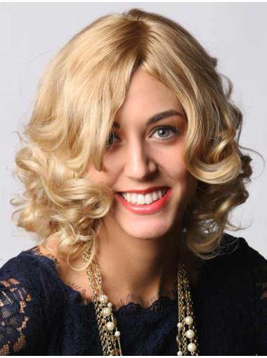 Wet And Wavy Human Hair Wigs Capless Chin Length 14" Style Natural Wigs Blonde