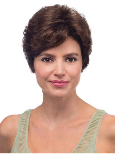 Short Wavy Wigs Hair Brown Short Synthetic Flexibility Good Place To Buy Wigs