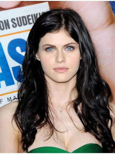 Long Wavy Wigs Without Bangs Capless Without Bangs Synthetic Perfect Alexandra Daddario Wigs