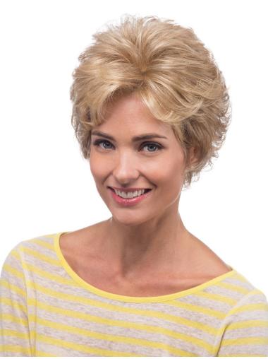Short Curly Wigs Blonde Designed Classic Curly Synthetic Lace Front Wigs