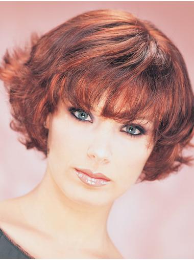 Wet And Wavy Wigs Short Synthetic Short Wavy Auburn Wig For Women Classic Style