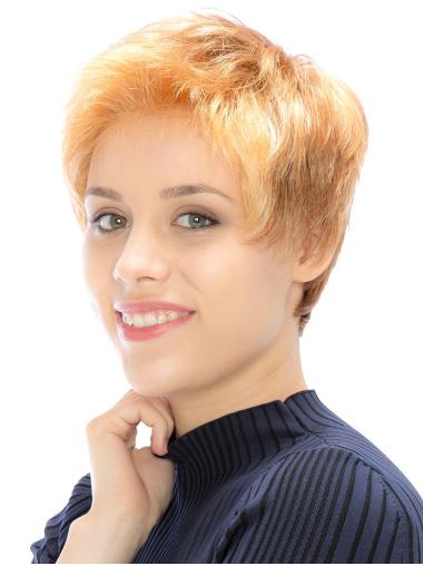 Synthetic Wigs For Sale Straight Boycuts Synthetic Copper Short Wigs