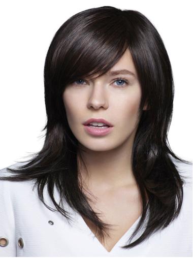 Long Hair Synthetic Wigs Black 100% Hand-Tied With Bangs Long Long Wigs For Women