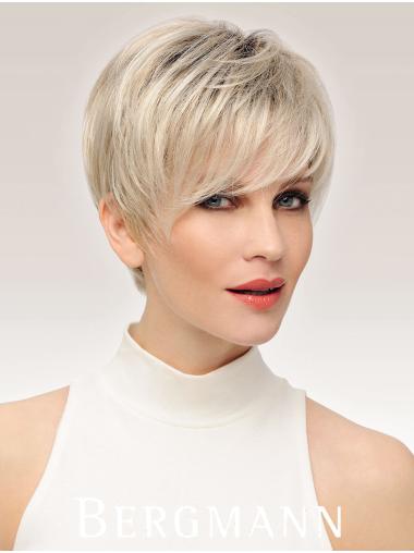 Wigs Buy Synthetic Wigs Straight Monofilament 6" Platinum Blonde Short Wigs For Women