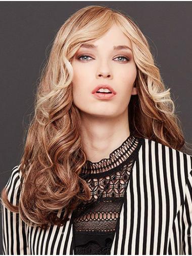 Long Curly Wigs Human Hair Monofilament Without Bangs Wavy 16" Long Human Hair Wigs For Sale