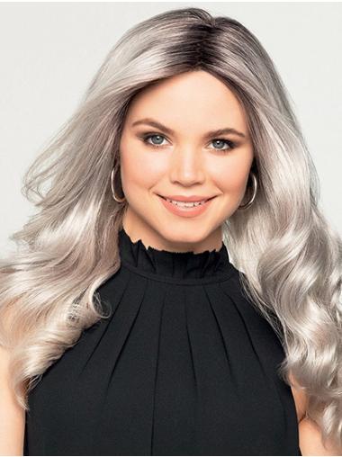Long Best Wavy Wig Long Wavy Ombre/2 Tone 18" Without Bangs Synthetic Ladies Wigs