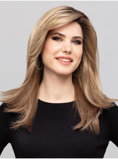 Long Straight Wig Without Bangs Long Monofilament Synthetic Straight Brown Quality Lace Wigs