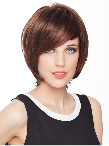 Bobbi Boss Wigs 10" Straight Auburn With Highlights Bobs Synthetic Monofilament Wigs