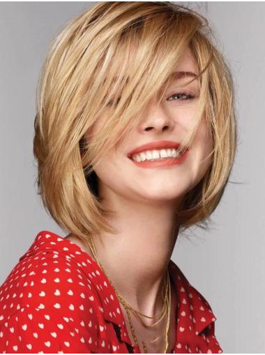Short Bob Wigs Straight Chin Length 12" Monofilament Bobs Synthetic Wigs Online