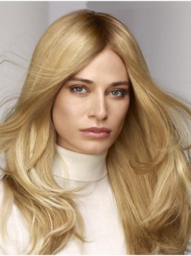 Long Straight Wigs Want Straight Blonde Monofilament Synthetic 16" Designed Long Wigs