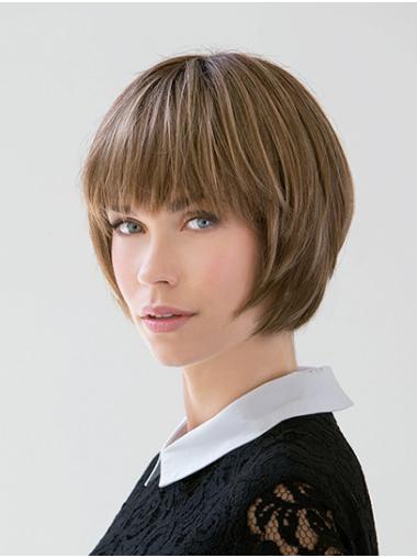 Straight Bobs Wigs 10" Straight Blonde Chin Length Bobs Lace Front Womens Wigs