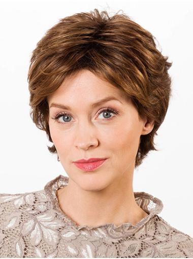 Short Layered Wigs 8" Wavy Synthetic Capless Blonde Best Short Wigs
