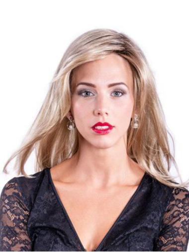 Long Wavy Synthetic Wigs Long Blonde Synthetic Wavy Without Bangs Gorgeous Hand Tied Wigs
