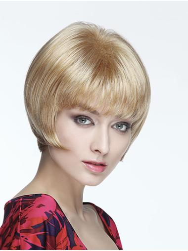 Short Straight Best Wigs 8" Straight Synthetic Capless Blonde Short Wigs