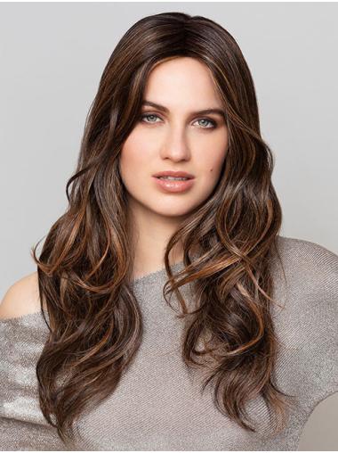 Synthetic Wavy Wig Wavy Ombre/2 Tone Synthetic Without Bangs Long Wig