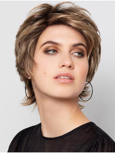 Short Synthetic Wigs 8" Boycuts Blonde Straight Monofilament Ideal Short Wigs