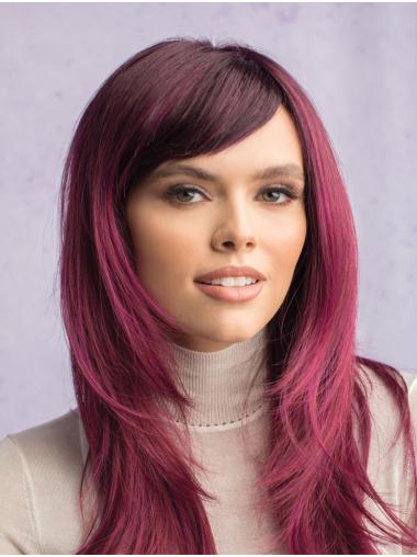 Straight Wigs With Bangs Straight Red Synthetic With Bangs Female Long Wigs