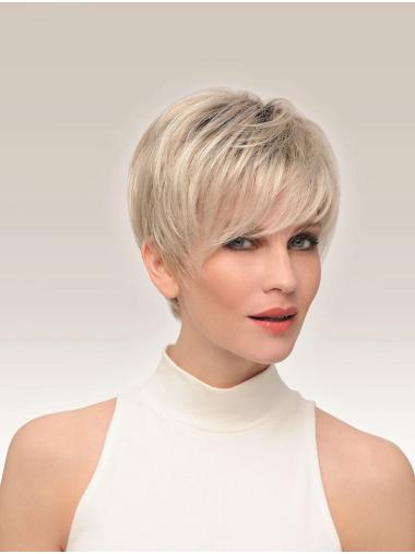 Synthetic Short Wigs Straight Platinum Blonde Synthetic Boycuts Buy Lace Front Wigs
