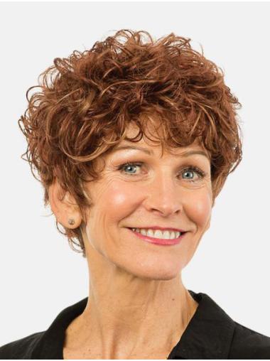 Short Curly Synthetic Wigs Synthetic 4" Blonde Layered Curly Cropped Gorgeous Lace Wigs