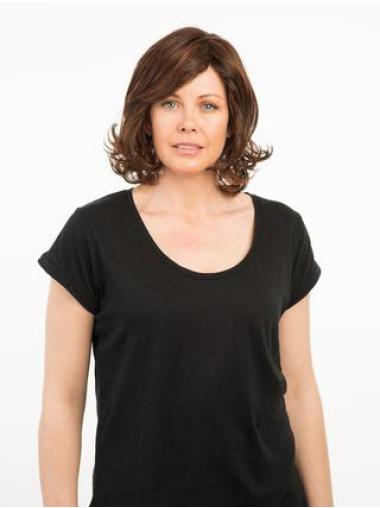 Best Bob Wigs Monofilament Brown Synthetic Straight Bobs 12" Fashionable Medium Wigs
