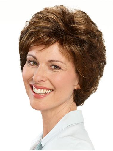 Short Synthetic Wigs Synthetic Capless Short 10" Brown Best Classic Wigs