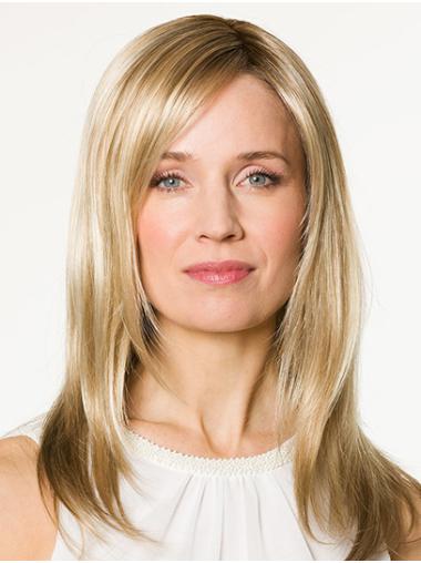 Long Straight Best Wig 16" Straight Blonde Long Synthetic 100% Hand-Tied Wigs