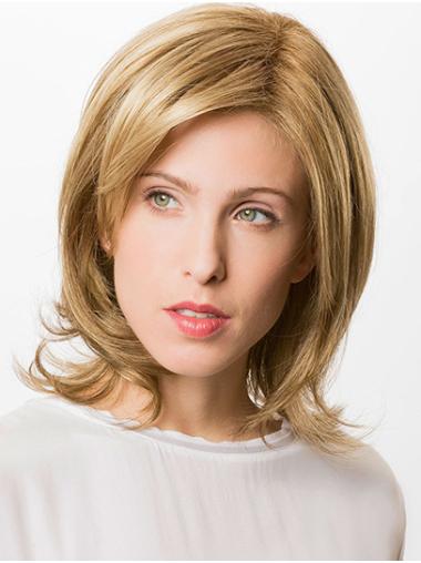 Synthetic Bob Wigs 12" Straight Blonde Chin Length Synthetic Hand Made Wig