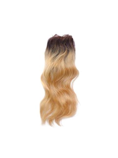 Stylish Long Remy Human Hair Lace Closure Wig