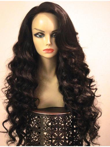 Long Wavy Wigs Without Bangs Long Full Lace 26 Inches Natural Synthetic Wigs