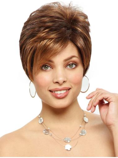 Short Straight Hair Wigs Short Capless 6 Inches High Quality Synthetic Wigs