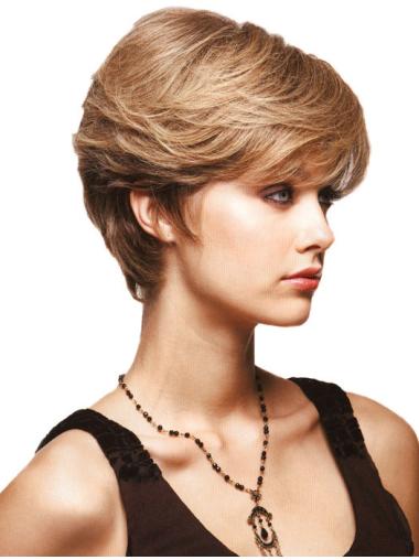 Short Straight Wigs Short Monofilament 8 Inches Online Synthetic Wigs