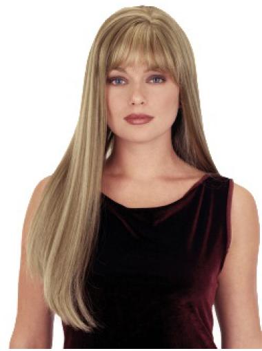 Long Hair With Bangs Wigs Long Capless 26 Inches Popular Synthetic Wigs