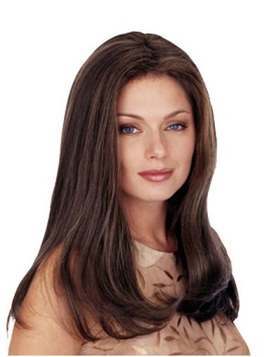 Long Straight Best Wig Brown Synthetic 20 Inches Fashion Best Synthetic Monofilament Wigs
