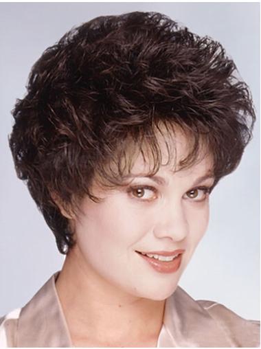 Wavy Wigs Short Layered Wavy Synthetic Soft Monofilament Synthetic Wigs