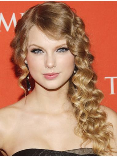 Long Blonde Human Hair Wig Without Bangs Lace Front Long Durable Taylor Swift Human Hair Blond Wavy Wigs
