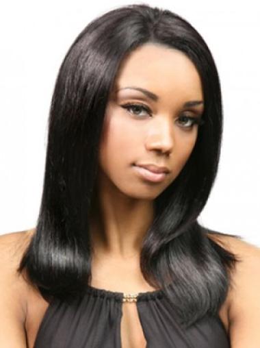 Human Hair Shoulder Length Wigs Fashionable Black Without Bangs Best Human Hair Wigs