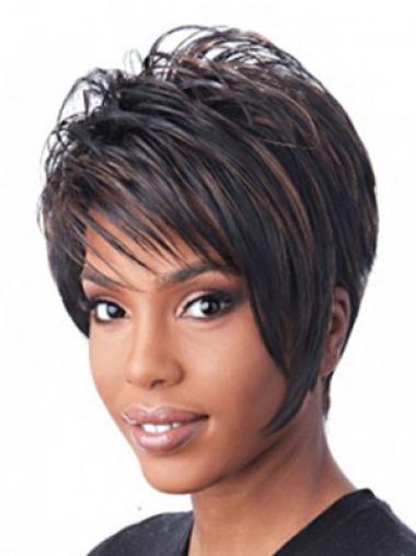 Straight Short Wigs High Quality Layered Short Capless Wigs