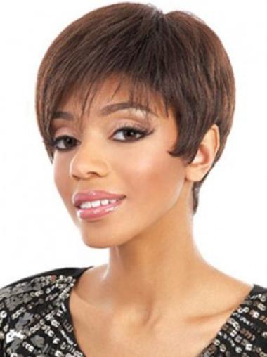 Short Straight Wig Durable Straight Layered Short Synthetic Wigs With Realistic Texture