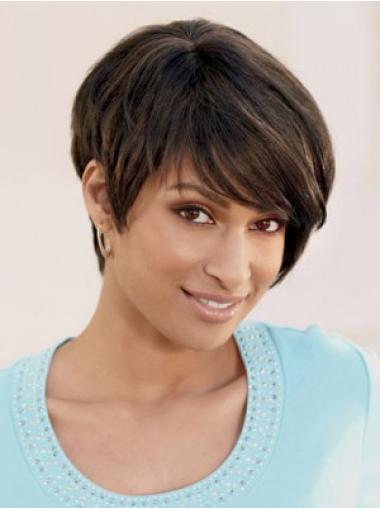 Short Synthetic Wigs Fashionable Capless Straight Layered Very Short Synthetic Wigs
