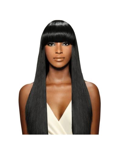 Human Hair Wigs Long Long Yaki Capless Modern Human Hair Wigs Black Women